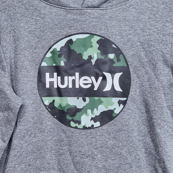 Hurley Hoodie Pullover Boys Heather Gray Size 18/20 - Picture 3 of 6